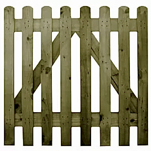 Picket Garden Gate with Rounded Tops