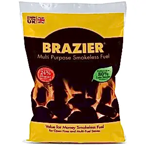 Yellow bag of Brazier smokeless coal 20kg Grangewood