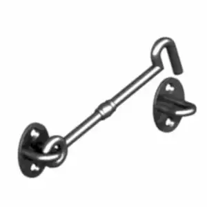 6" cabin hook for gates - black