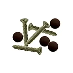 Security Fence Guard Screw & Cover Pack - Brown