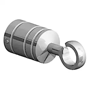 Chrome Decorative Hook for Rope Handrail