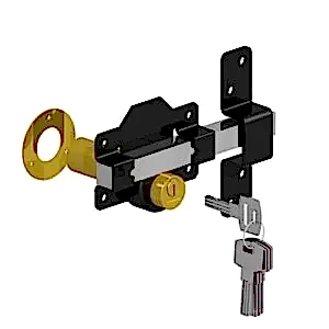 Premium Rimlock Double Locking Bolt with keys example