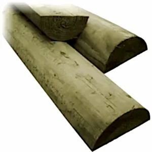 Pressure Treated Half Round Wooden Stake
