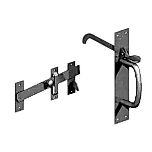 Suffolk Gate Latch - Galvanised silver