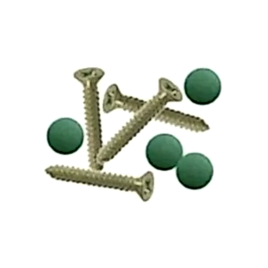 Security fence guard screws and covers - Green
