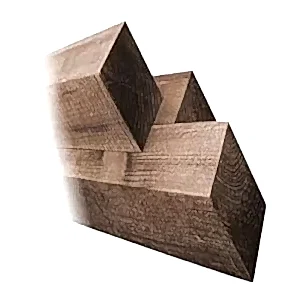 4" x 3" Brown Timber Fence Posts