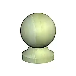 Green Ball & Collar Finial Tanalised Grangewood