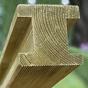 H Profile Planed & Ribbed Class 4 Pine Post Tanalised