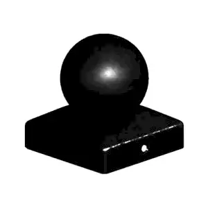 Black Metal Ball Finial