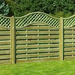 Omega Lattice Top Fence Panel - OLT180